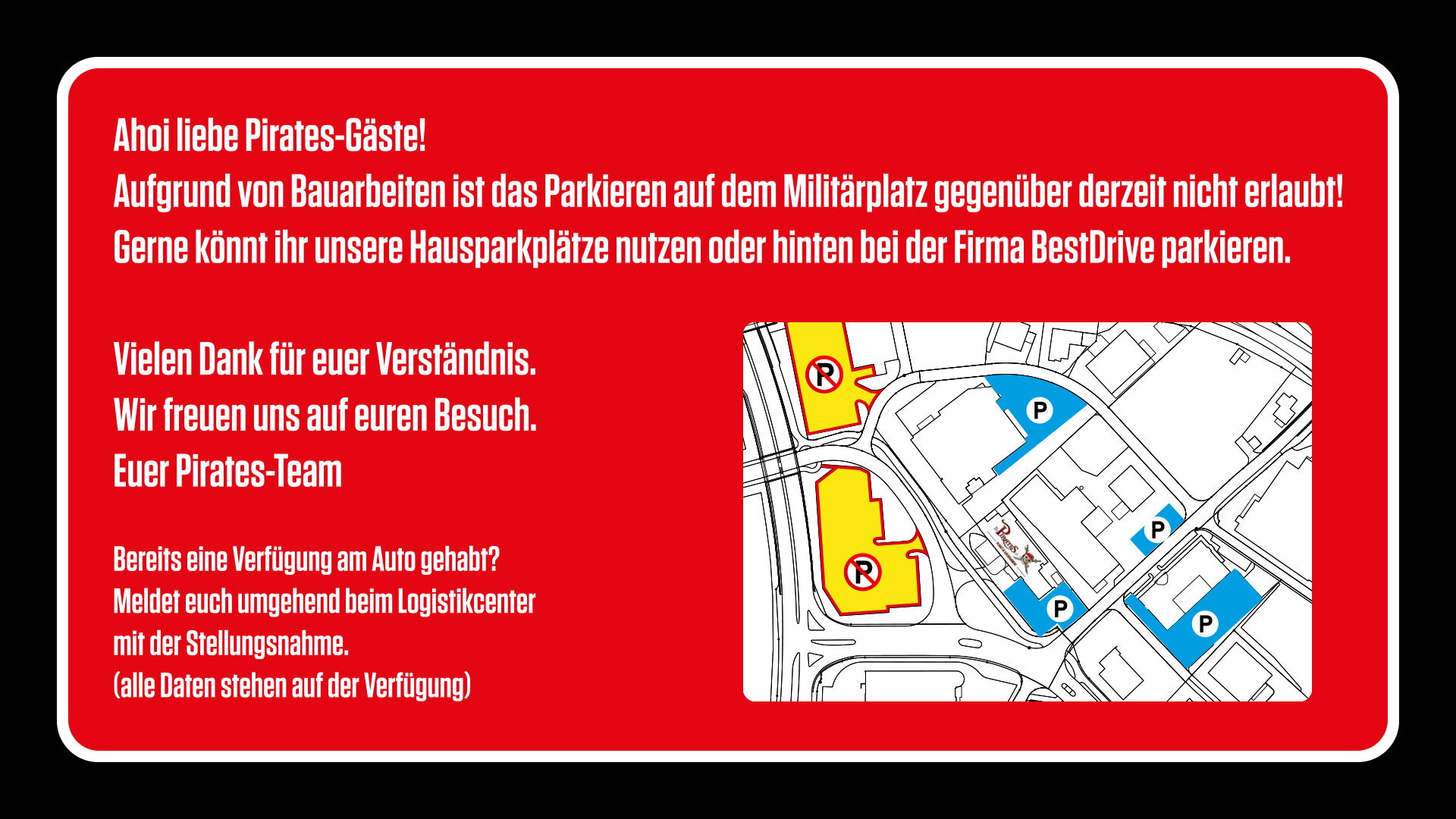 Pirates Parkplätze